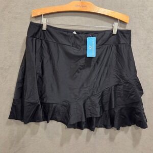 NWT Halcurt Swim Skirt Women's Size 3X High Waisted Ruffle Beach Vacation Resort